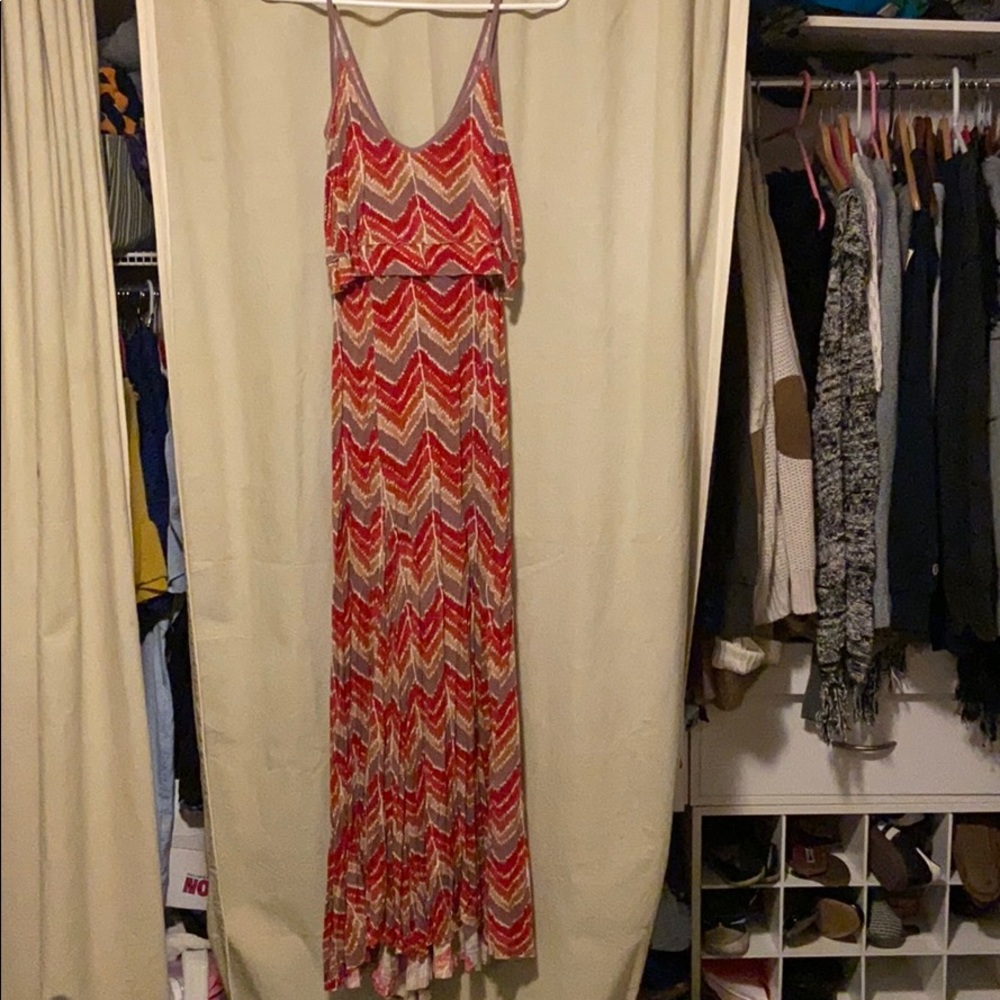 Chevron maxi dress